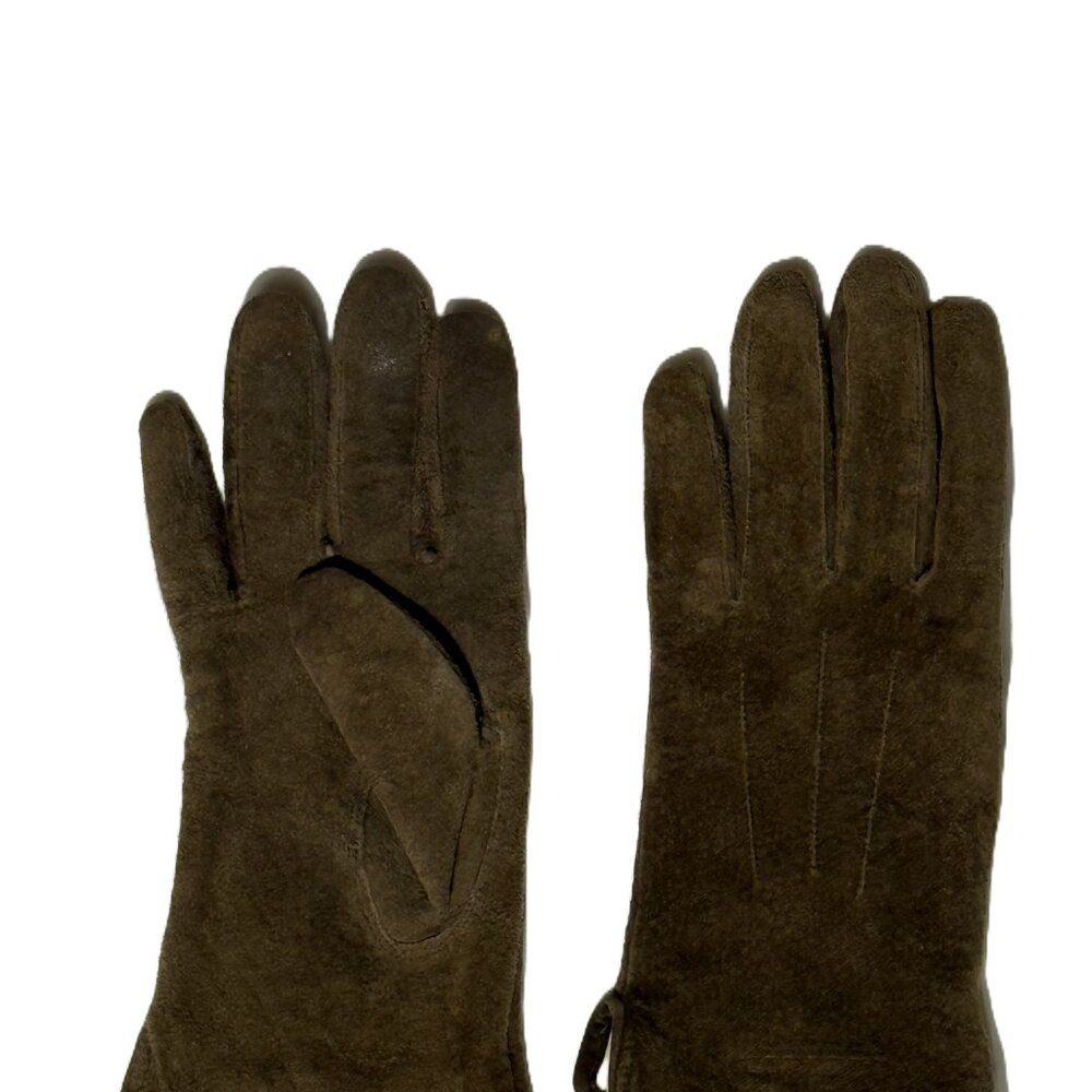 Wilsons Leather Brown Suede Thinsulate Gloves - Woman’s Size Medium - Picture 3 of 7